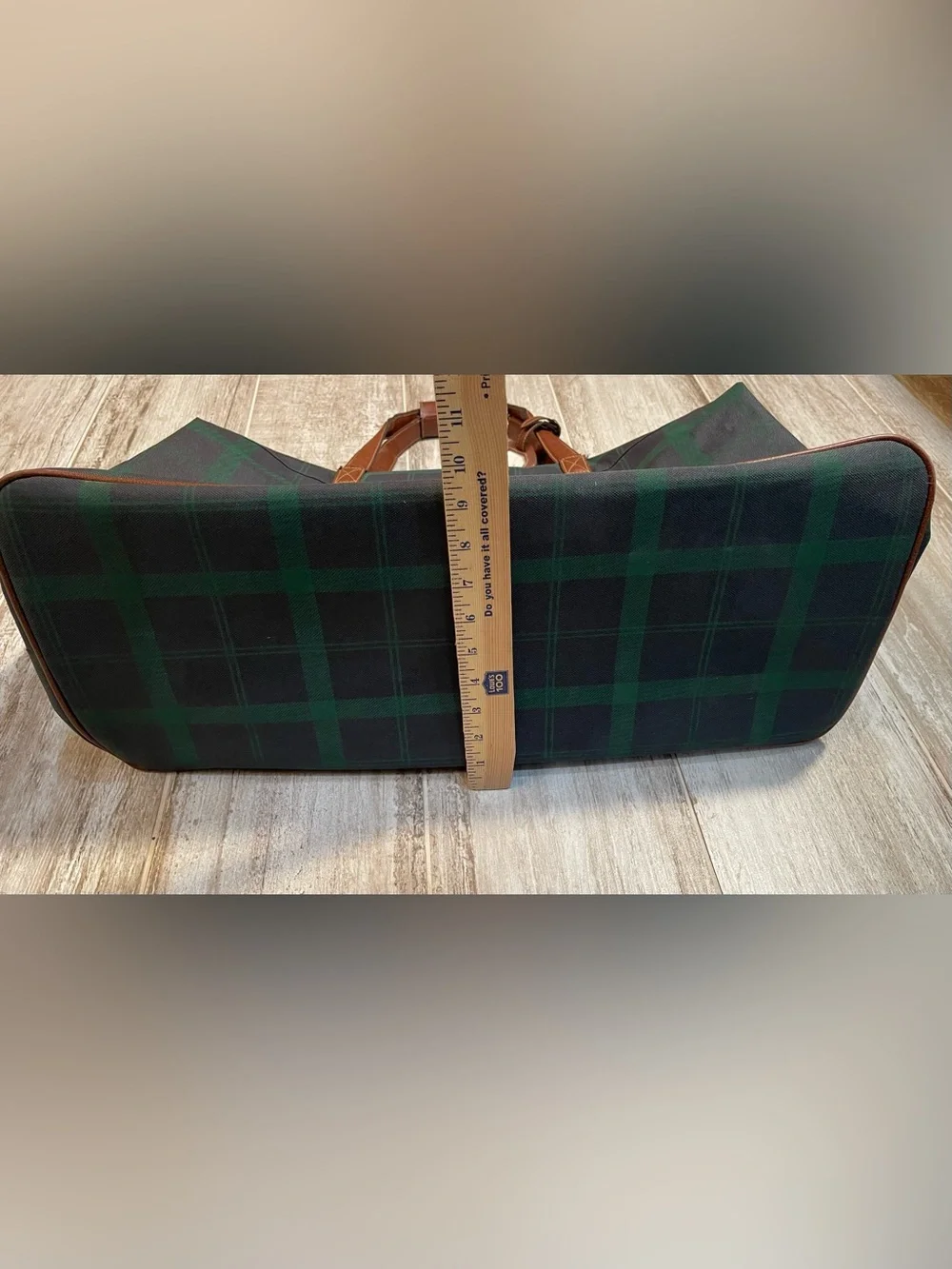 Vintage POLO Ralph Lauren Tartan Plaid Large Duffle Bag Unisex